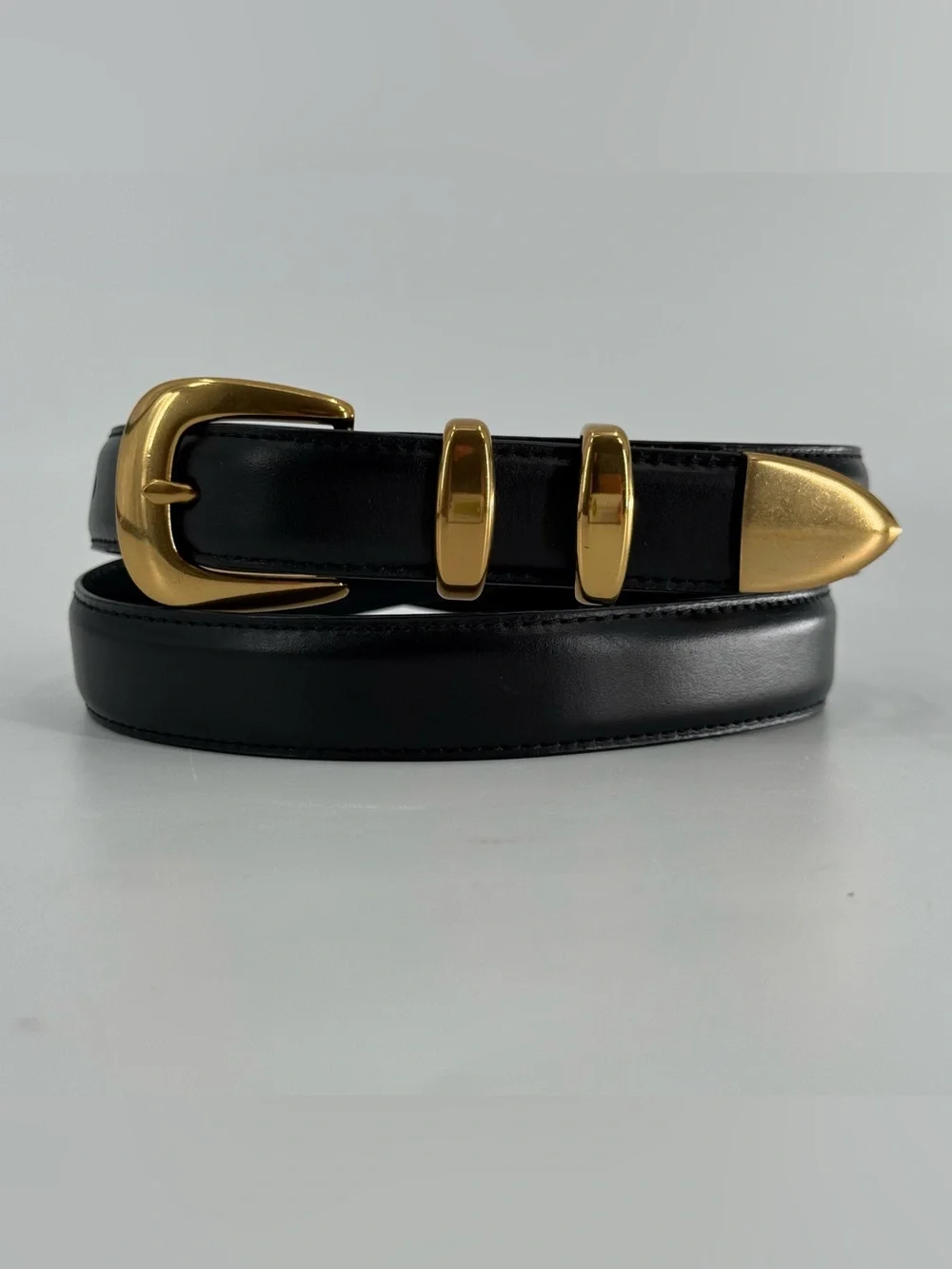 Babaton Ladies Black Leather Belt S